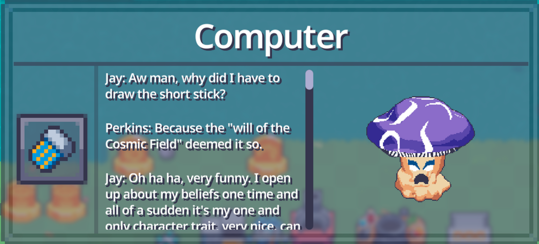 screenshot of log in computer